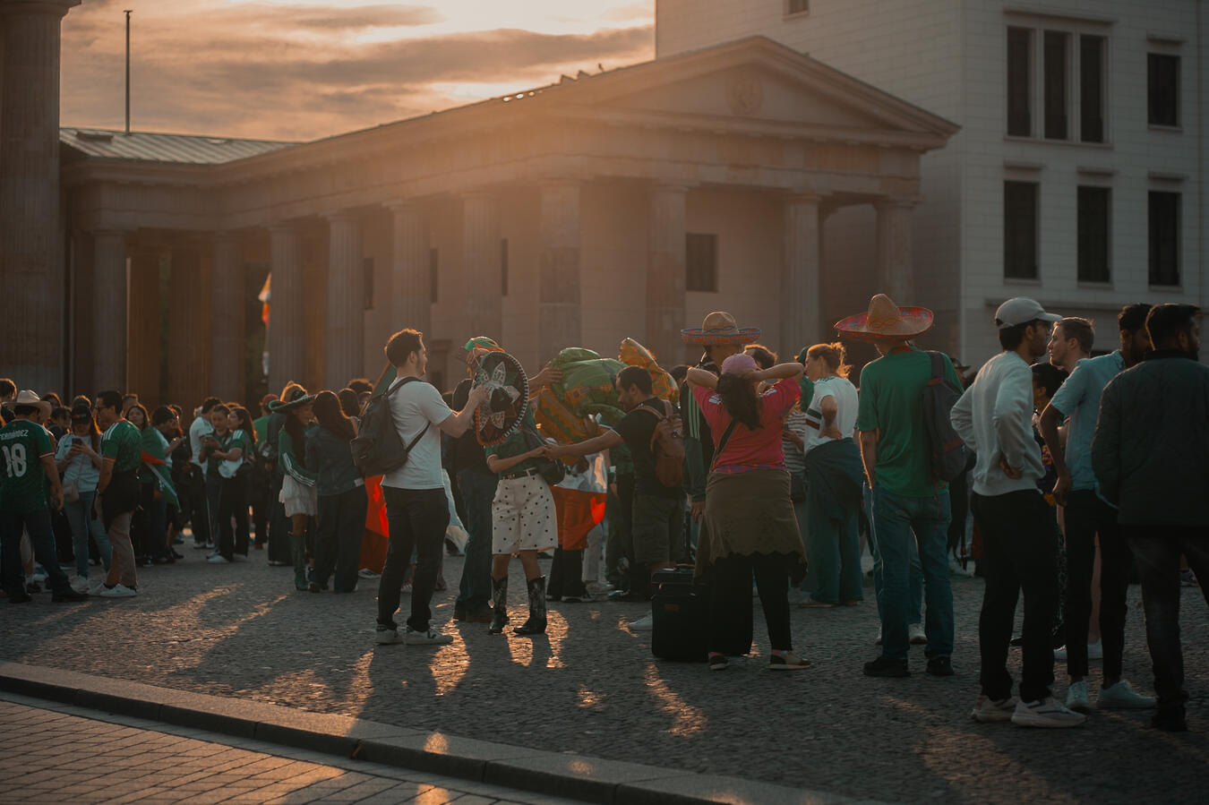 Mexican fan celebration in Berlin Mexican fan celebration in Berlin