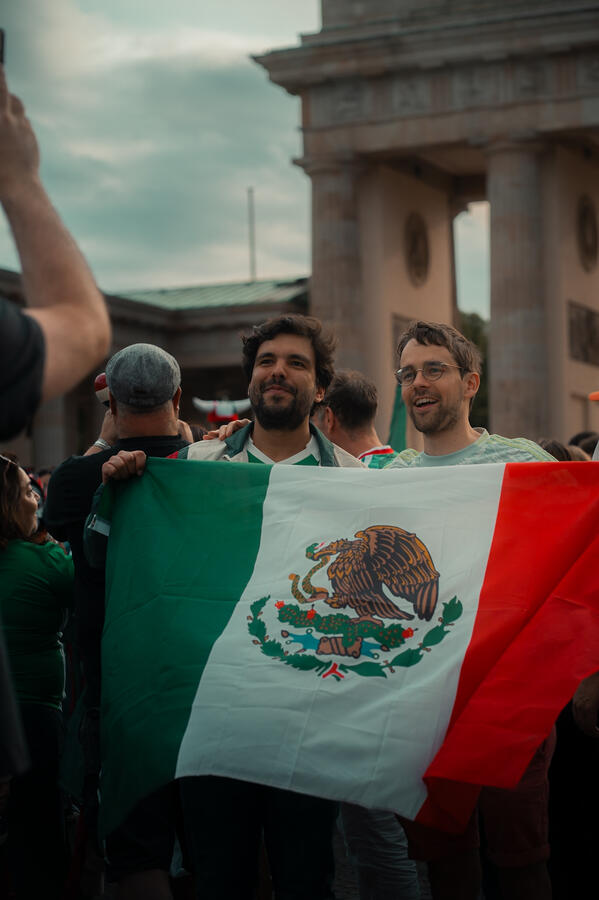 Mexican fan celebration in Berlin Mexican fan celebration in Berlin